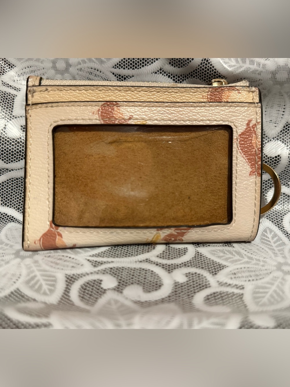 Coach Party Pigs Mini Skinny ID Case Keychain Card Wallet - Picture 3 of 9